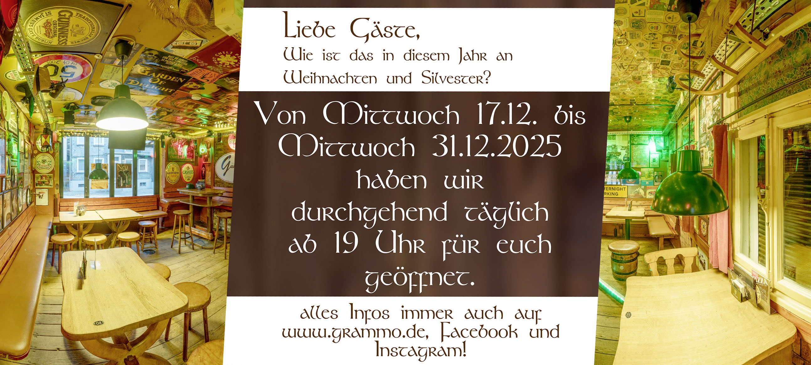 Die Grammophon Öffnungszeiten an Weihnachten 2025